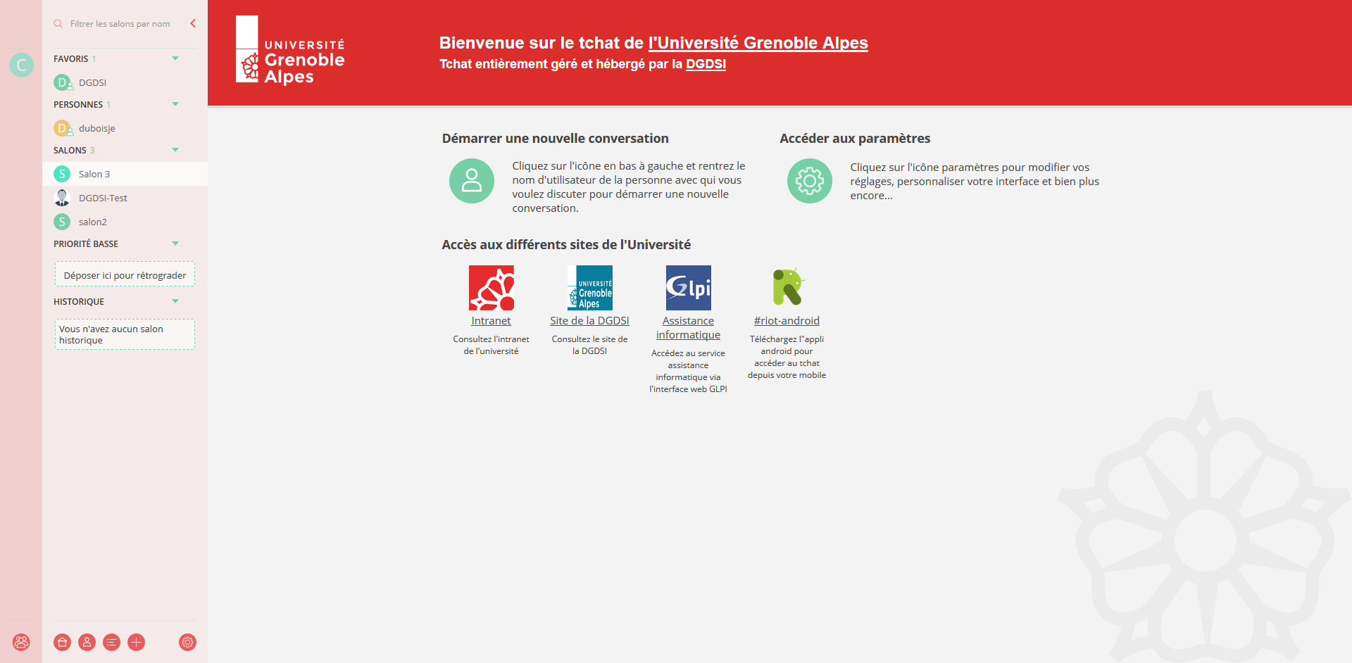 Riot im - Configuration de l'insterface client